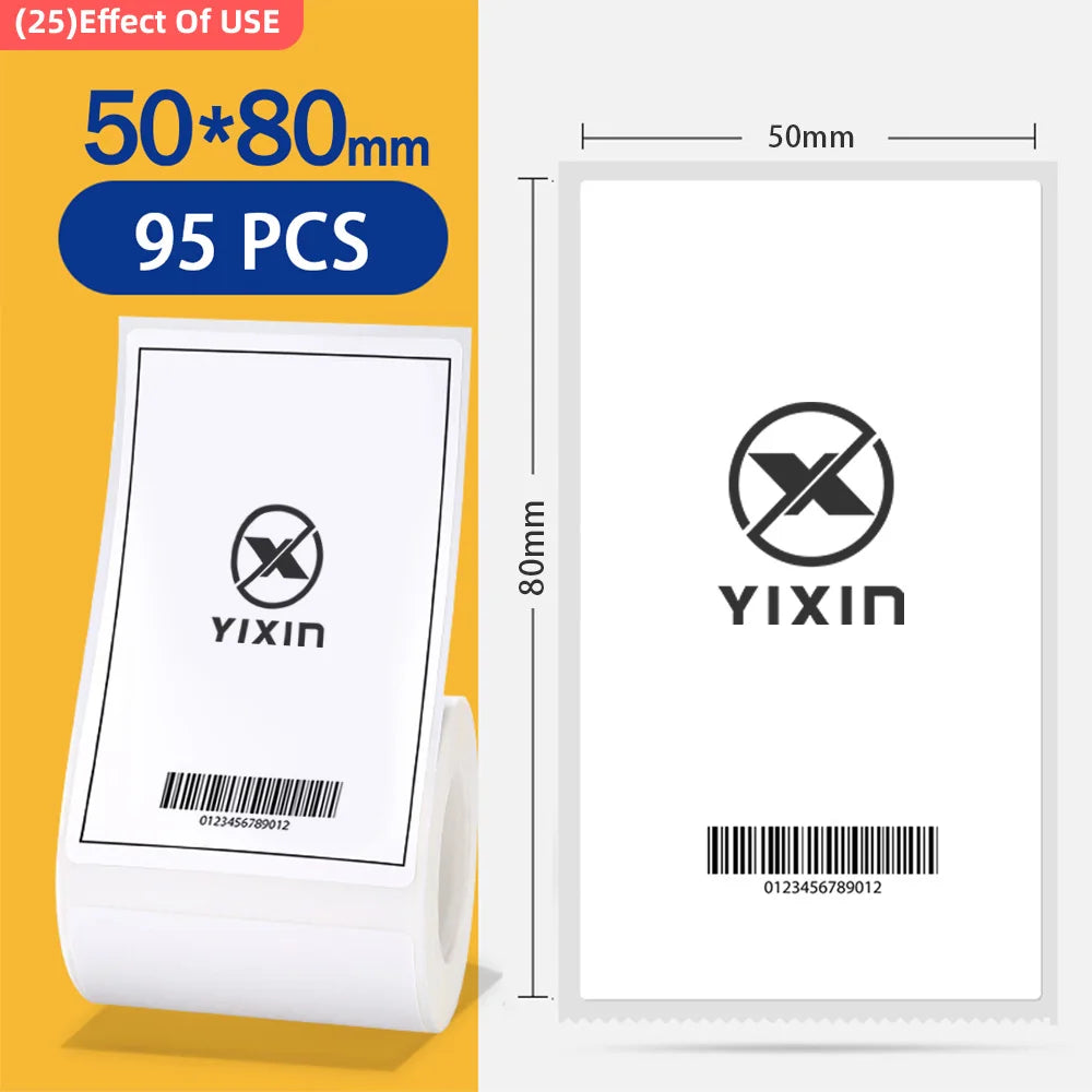 סרט הדבקה למדבקות לבנות 50/80